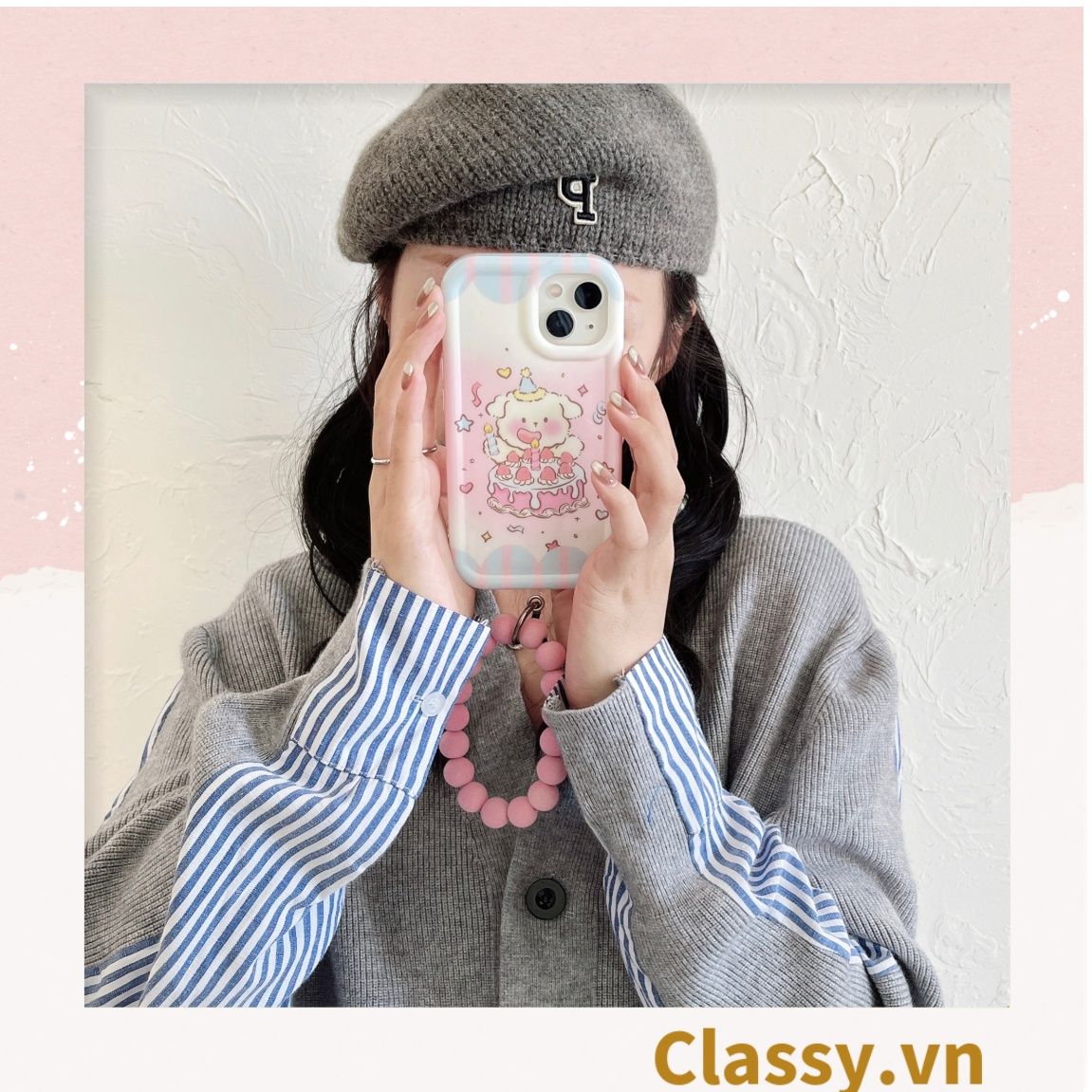 Classy Móc khóa chuỗi hạt nhựa nhiều màu, nhiều kích thước PK1268