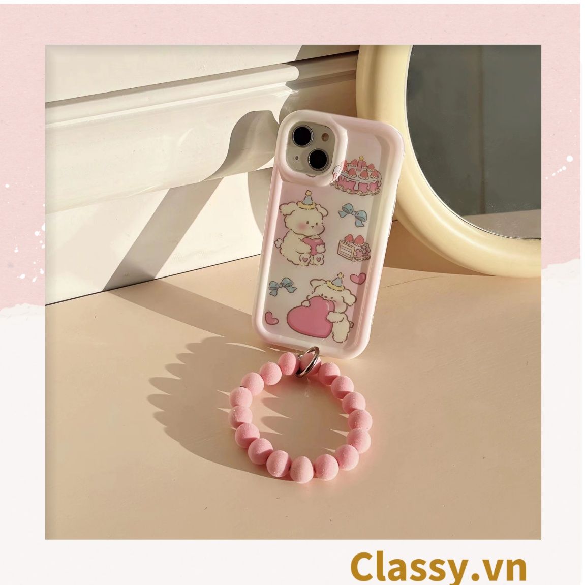 Classy Móc khóa chuỗi hạt nhựa nhiều màu, nhiều kích thước PK1268