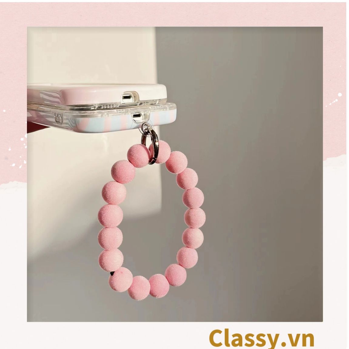 Classy Móc khóa chuỗi hạt nhựa nhiều màu, nhiều kích thước PK1268