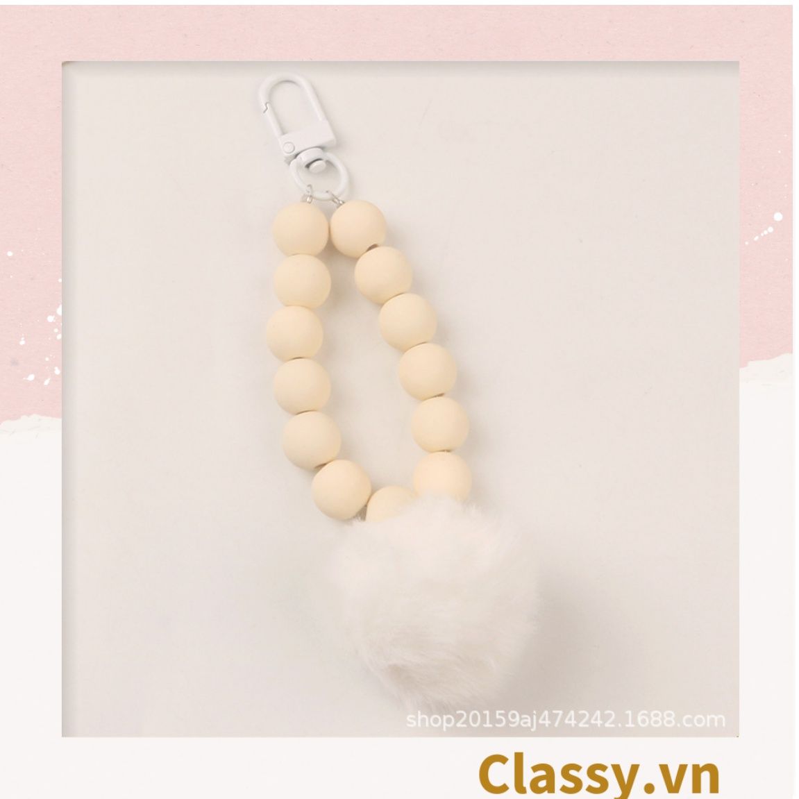 Classy Móc khóa chuỗi hạt nhựa nhiều màu, nhiều kích thước PK1268
