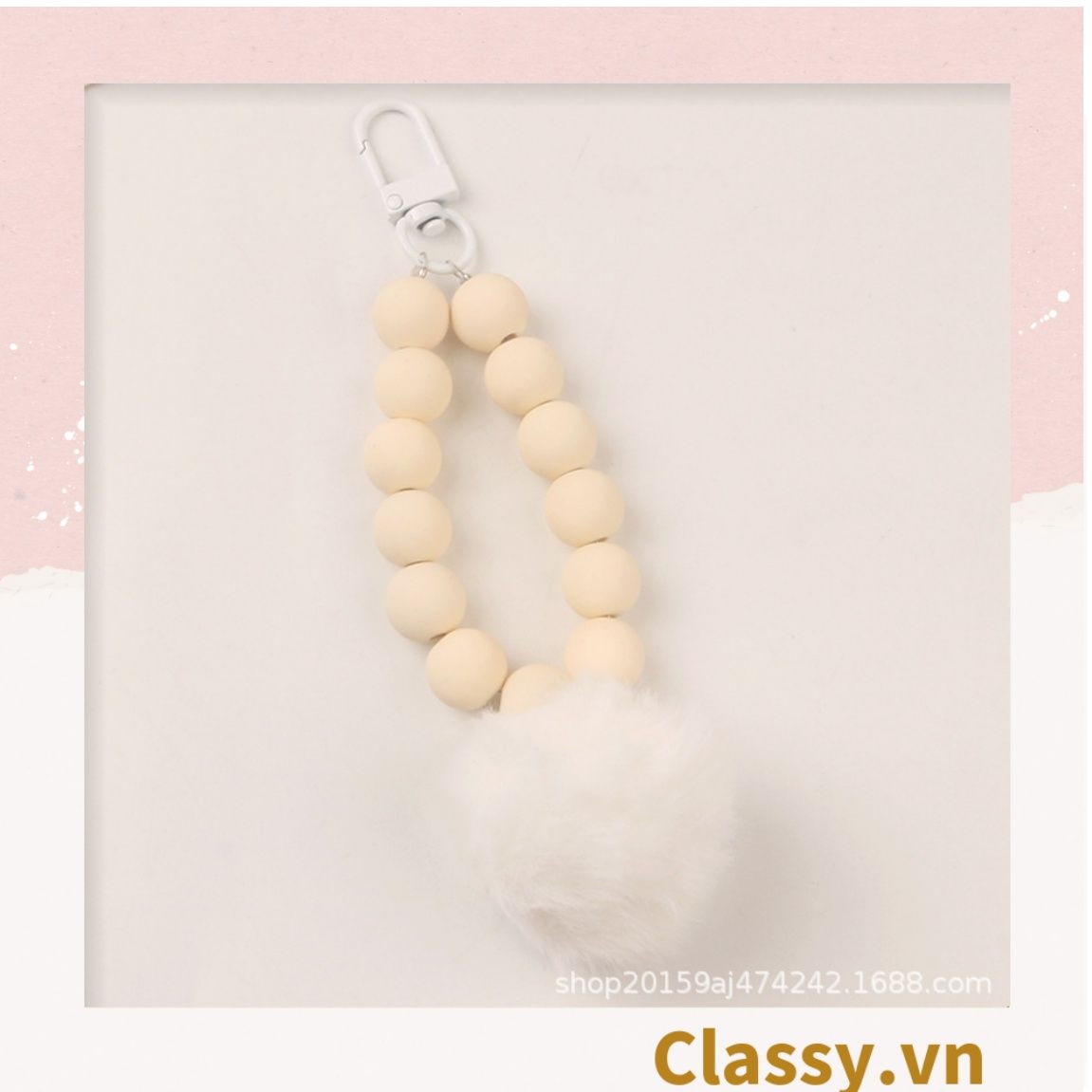  Classy Móc khóa chuỗi hạt nhựa nhiều màu, nhiều kích thước PK1268 