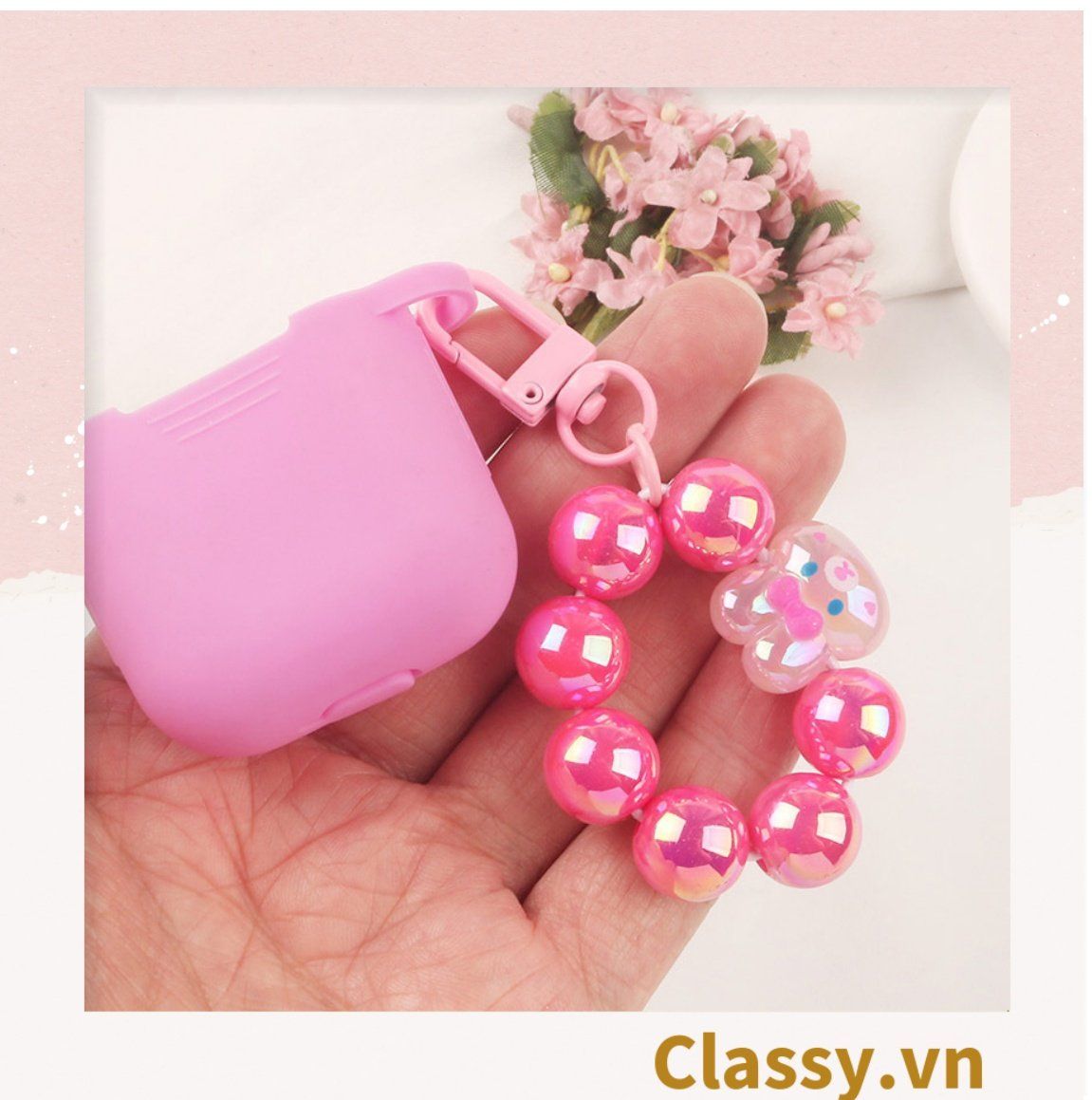 Classy Móc khóa chuỗi hạt nhựa nhiều màu, nhiều kích thước PK1268