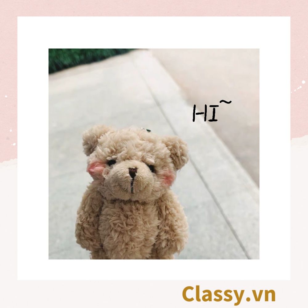 Classy Móc khóa gấu nhồi bông siêu êm siêu mịn PK1276