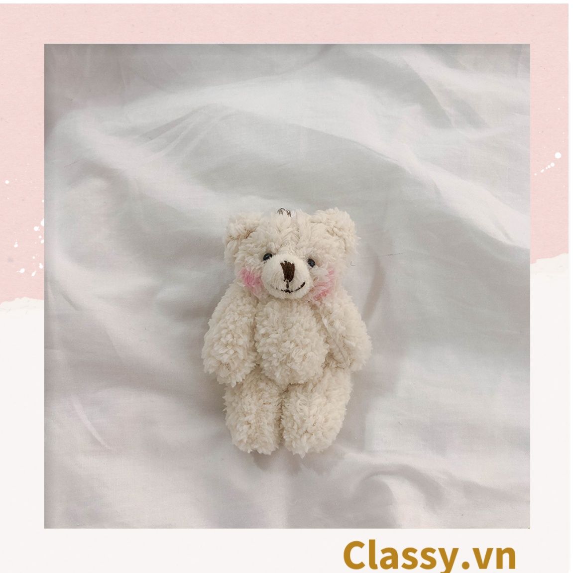 Classy Móc khóa gấu nhồi bông siêu êm siêu mịn PK1276
