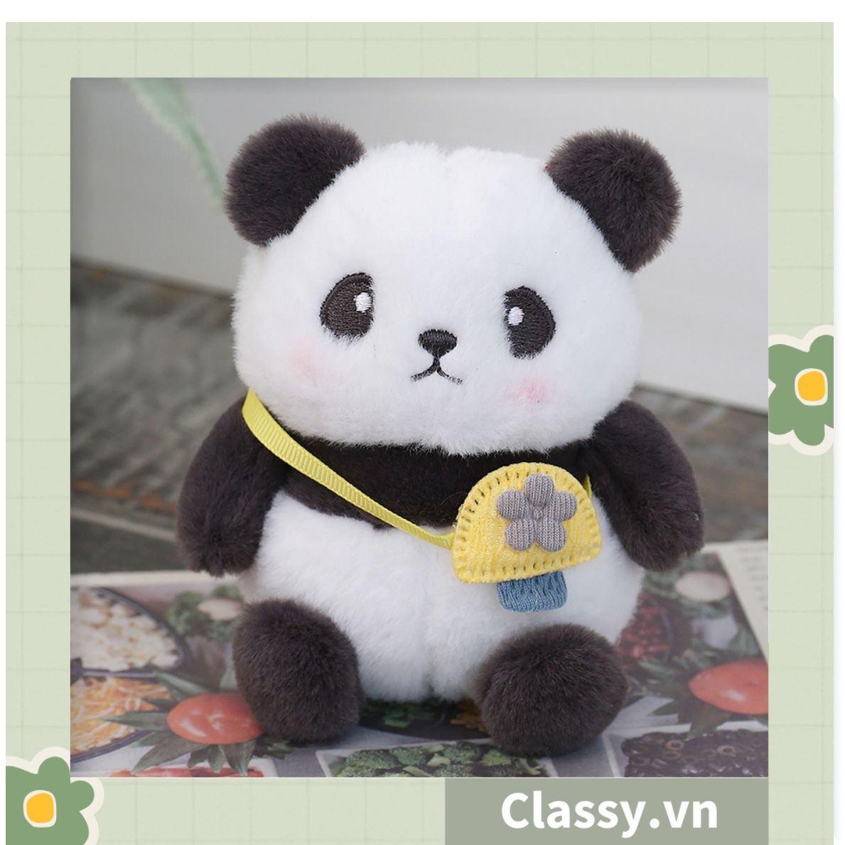 Móc khóa 3D hình gấu Panda sáng tạo chất liệu bông, treo móc khóa, túi xách nhiều hình ngộ nghĩnh PK1276