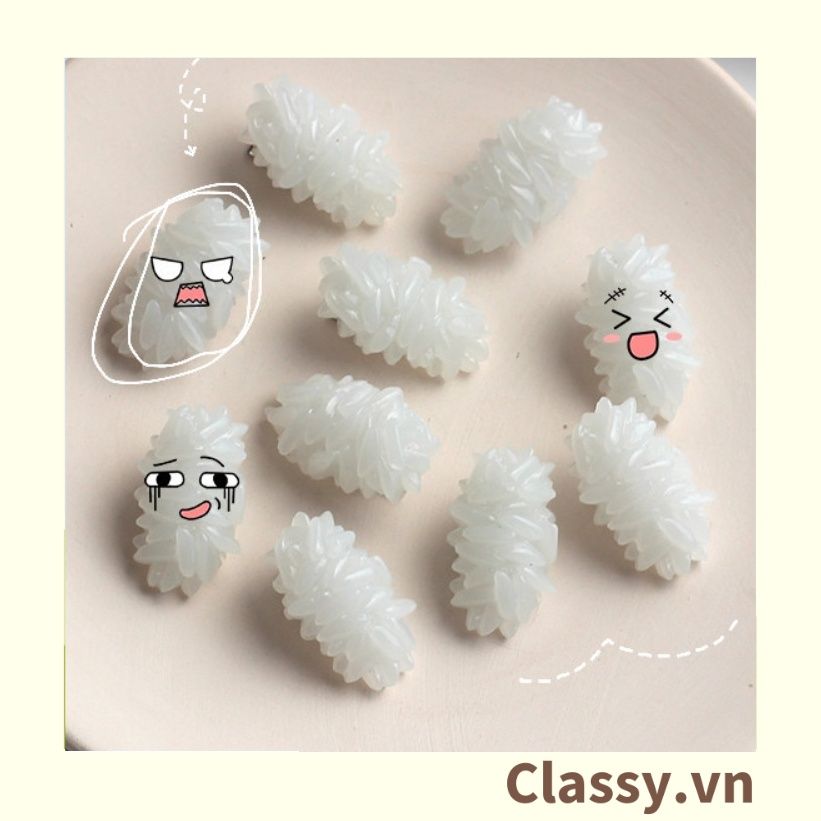 Kẹp tóc, pin cài huy hiệu cài nhựa hình nắm cơm mang lại nét nữ tính cho bạn nữ PK1277