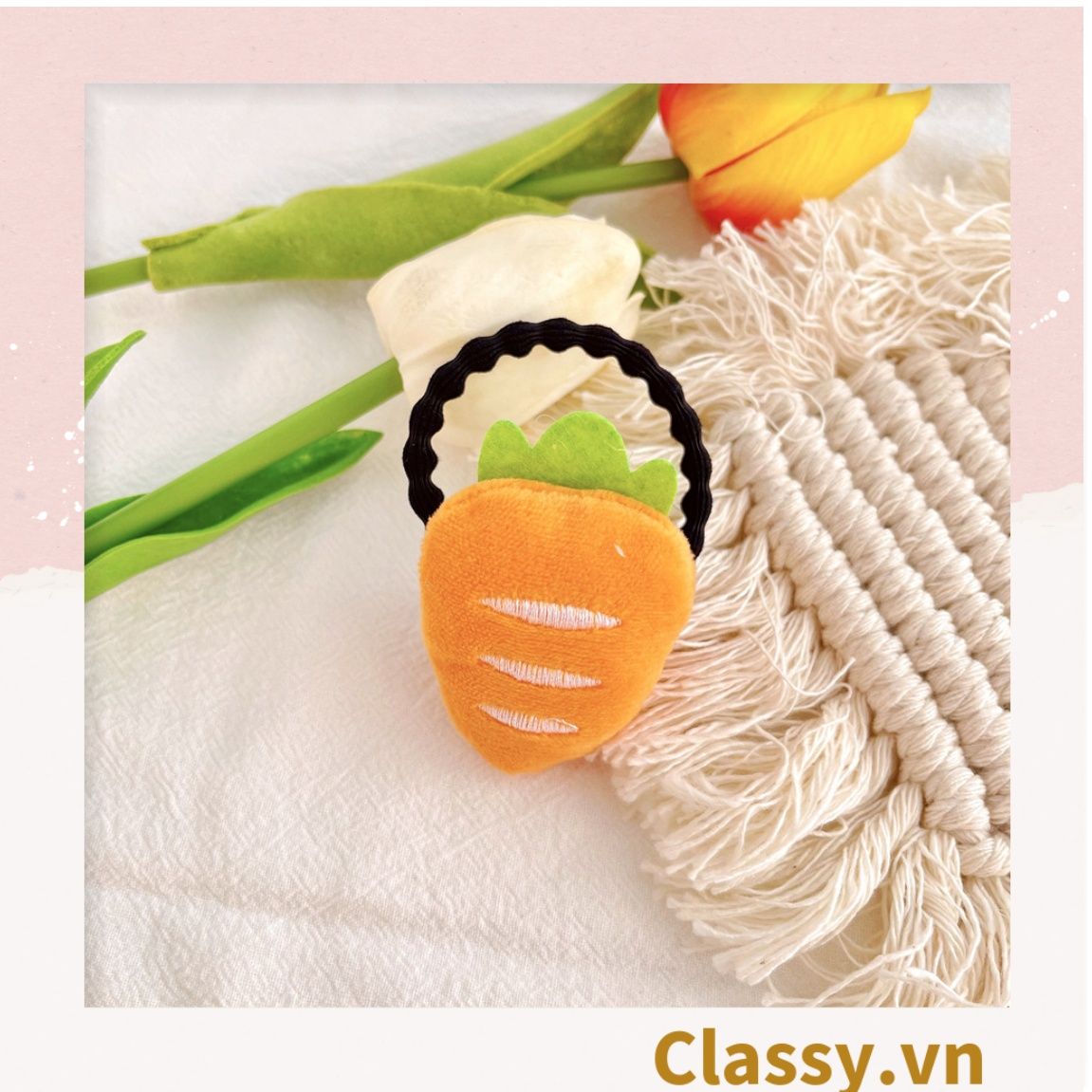 Dây cột tóc hình chú gấu đáng yêu mang lại nét nữ tính cho bạn nữ PK1279