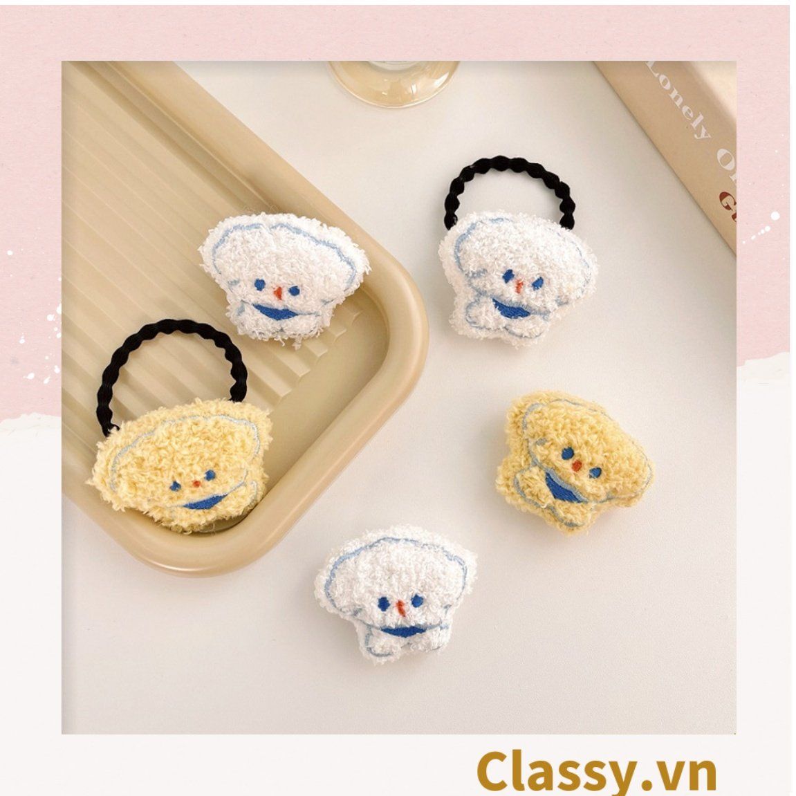 Dây cột tóc hình chú gấu đáng yêu mang lại nét nữ tính cho bạn nữ PK1279