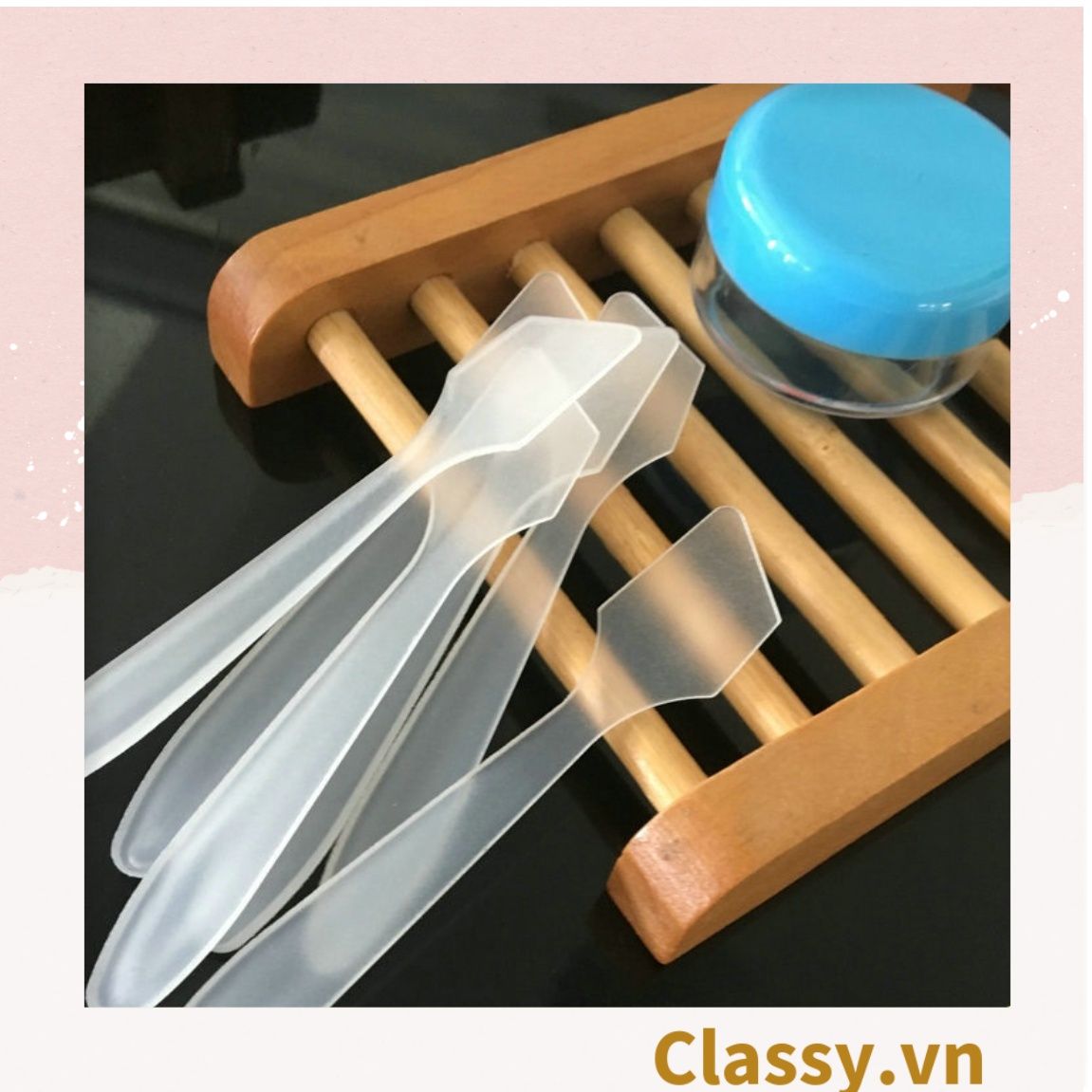 Dụng cụ lấy kem bằng nhựa nhiều màu, dùng trong trang điểm, dưỡng da PK1289