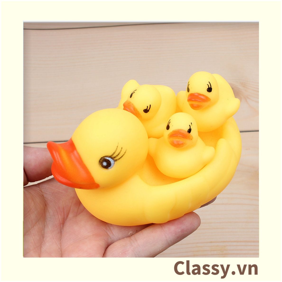 Vịt vàng đồ chơi bằng nhựa dành cho bé có phát ra tiếng kêu PK1292