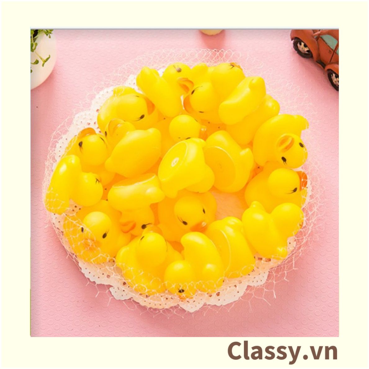 Vịt vàng đồ chơi bằng nhựa dành cho bé có phát ra tiếng kêu PK1292