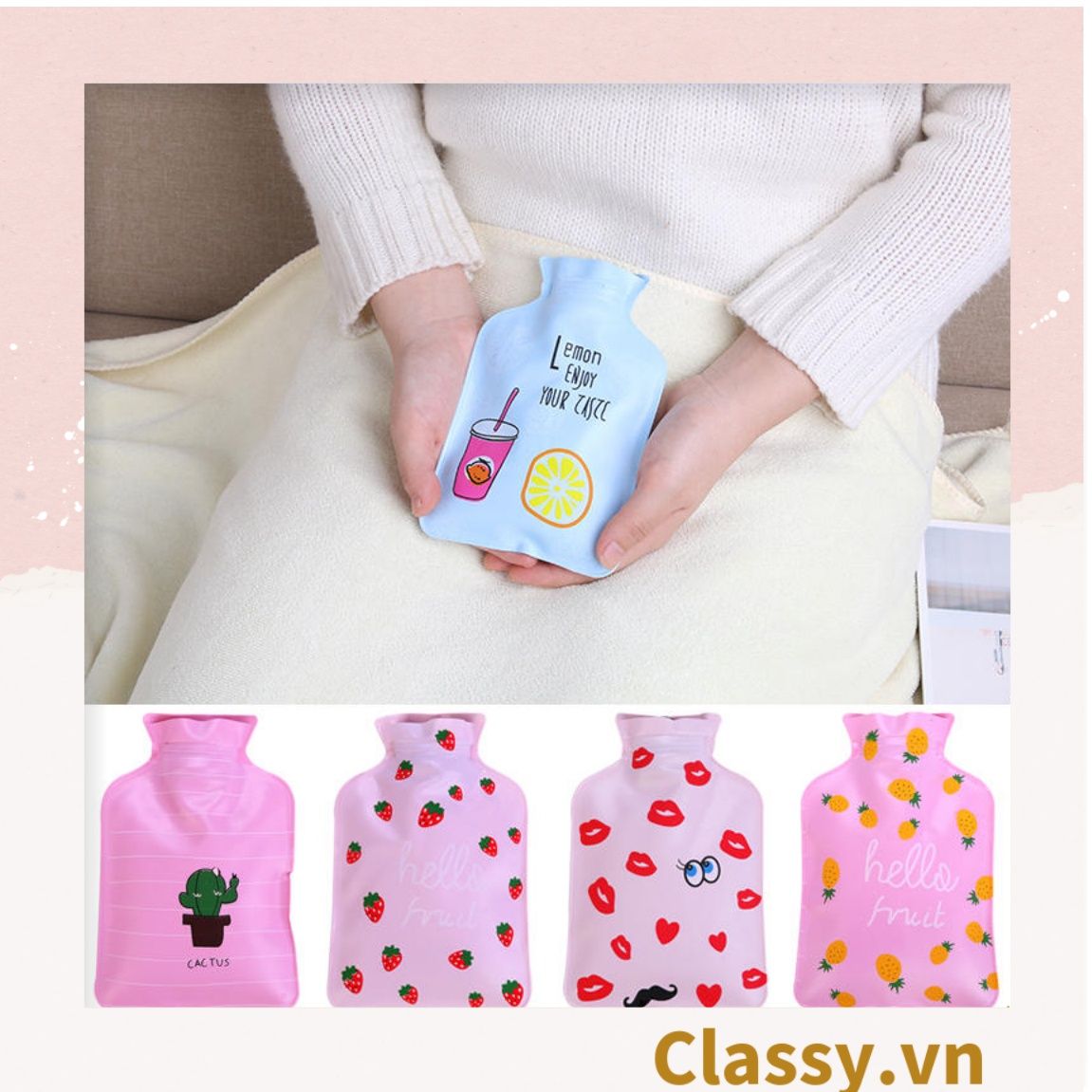 Túi giữ nhiệt cầm tay kích thước 9.5x14.5CM nhiều màu nhiều họa tiết PK1295