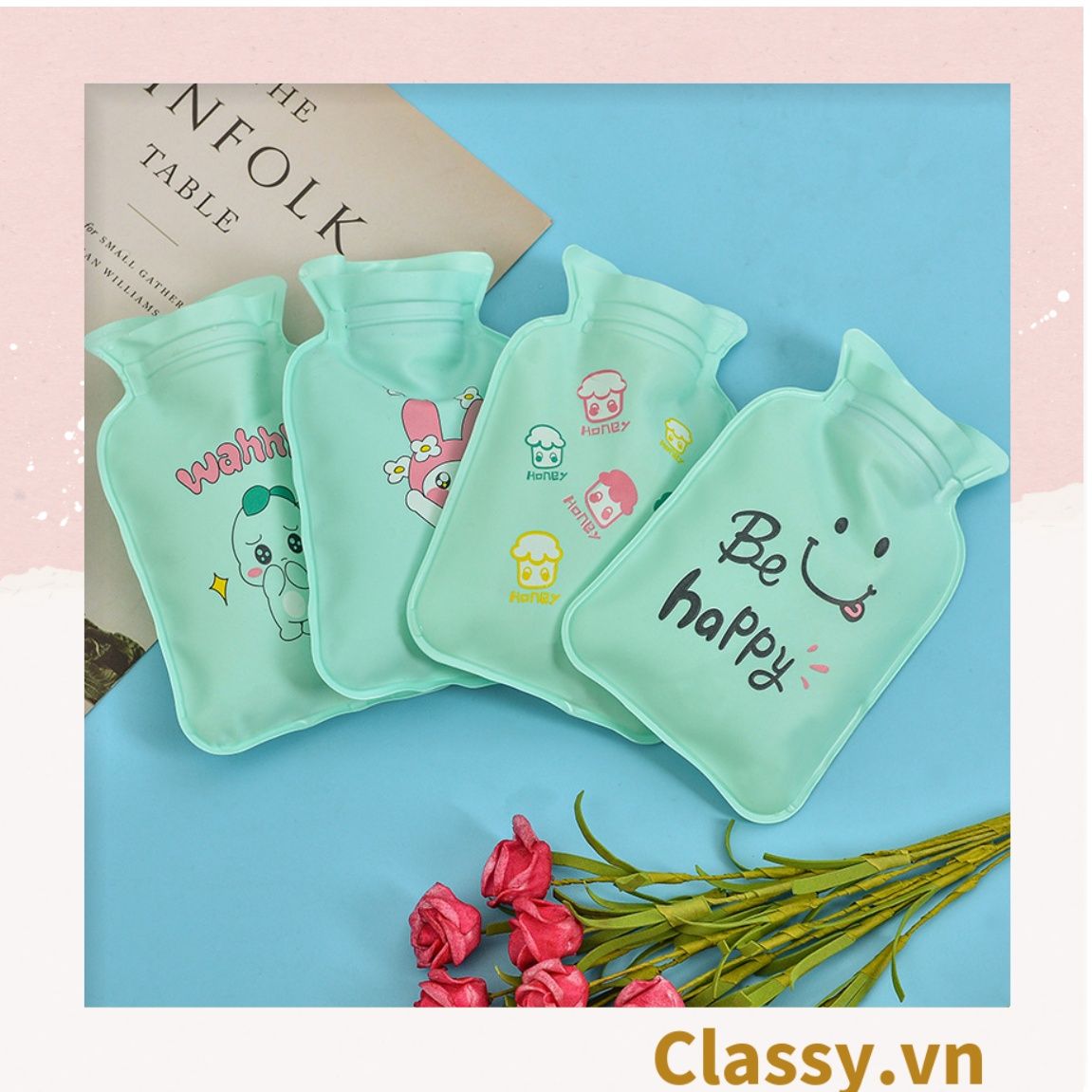 Túi giữ nhiệt cầm tay kích thước 9.5x14.5CM nhiều màu nhiều họa tiết PK1295