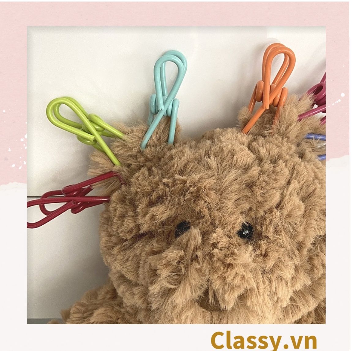 Kẹp quần áo thép không gỉ đa năng nhiều màu kích thước 5.5CM PK1296