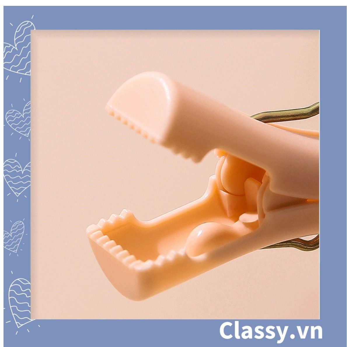 10 chiếc Kẹp quần áo thép nhựa ABS đa năng nhiều màu kích thước 6CM PK1297