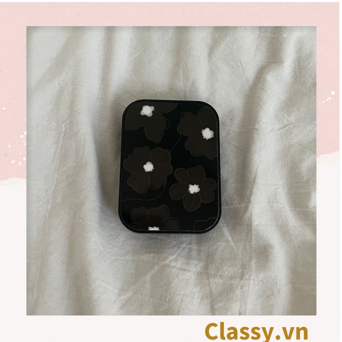 Hộp đựng kính áp tròng, 2 khay đựng lens phong cách vintage PK1302