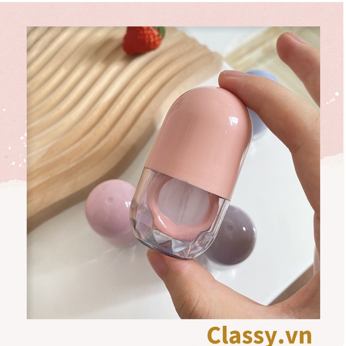 Khay đựng lens, kính áp tròng đẹp hình trụ nhỏ gọn nhiều màu pastel PK1310