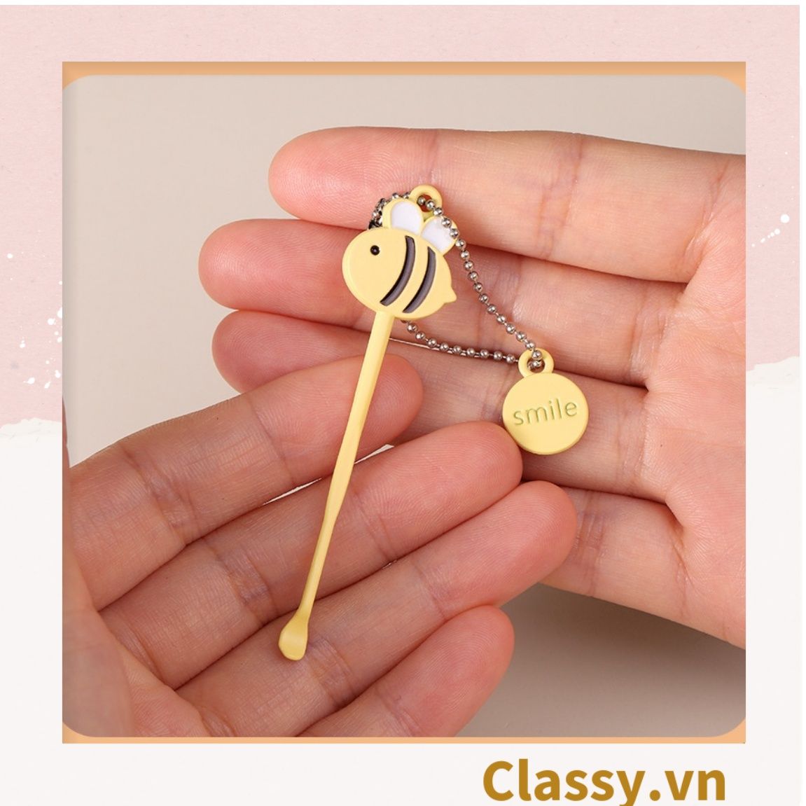 Cây ngoáy tai mini, đính kèm móc khóa con vật cute ngộ nghĩnh PK1322