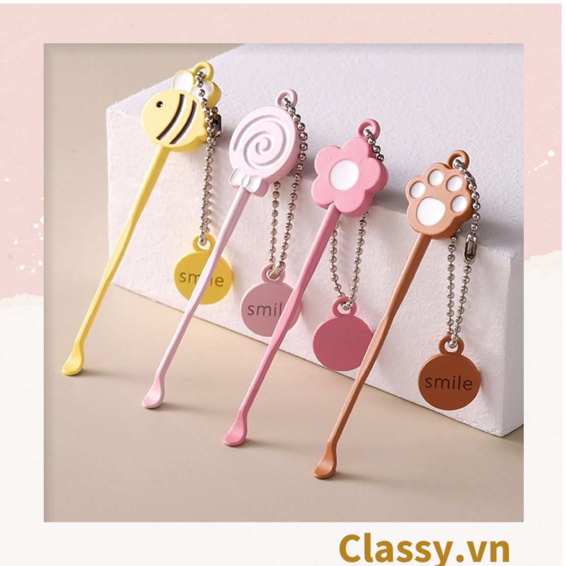 Cây ngoáy tai mini, đính kèm móc khóa con vật cute ngộ nghĩnh PK1322