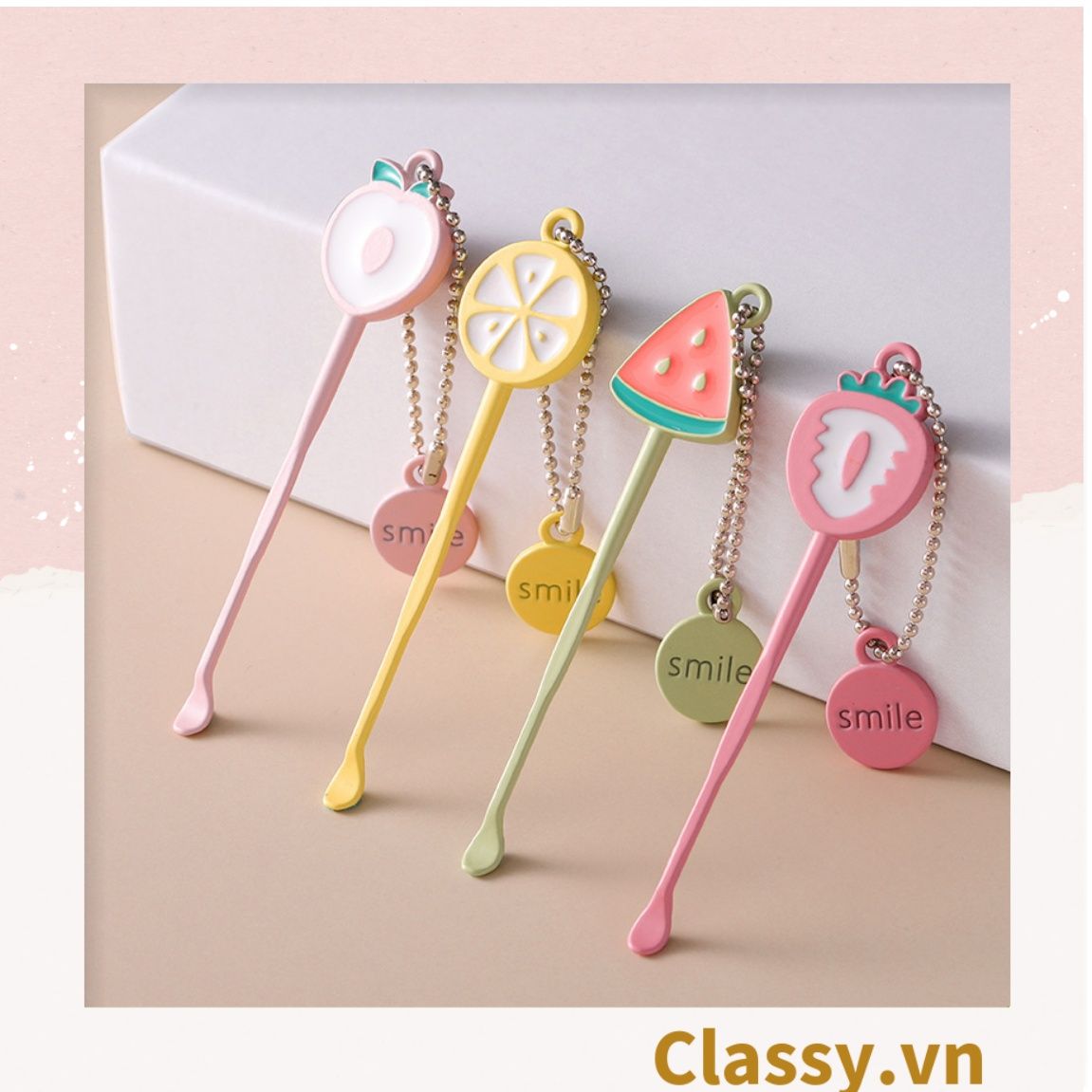 Cây ngoáy tai mini, đính kèm móc khóa con vật cute ngộ nghĩnh PK1322