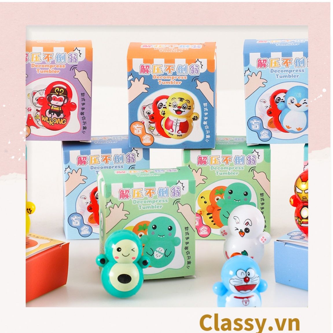 Đồ chơi lật đật mô hình phi hành gia mini dễ thương giải tỏa căng thẳng PK1332