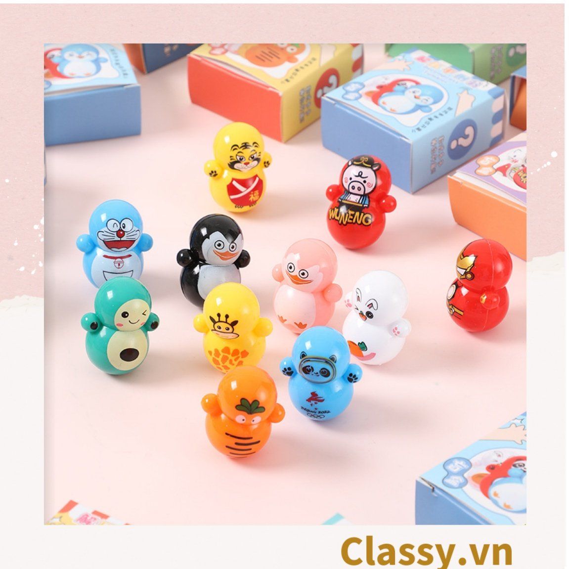 Đồ chơi lật đật mô hình phi hành gia mini dễ thương giải tỏa căng thẳng PK1332