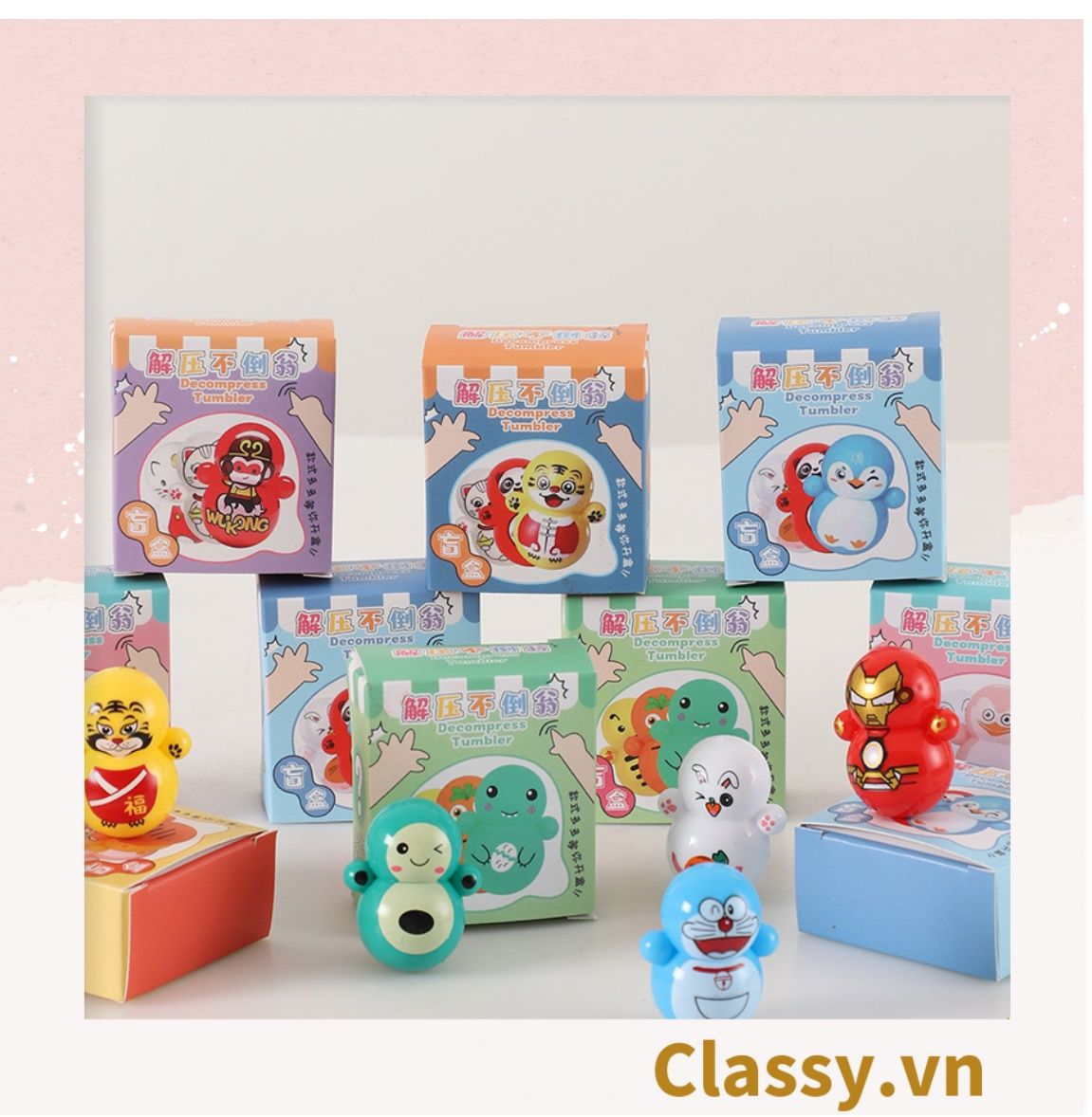 Đồ chơi lật đật mô hình phi hành gia mini dễ thương giải tỏa căng thẳng PK1332