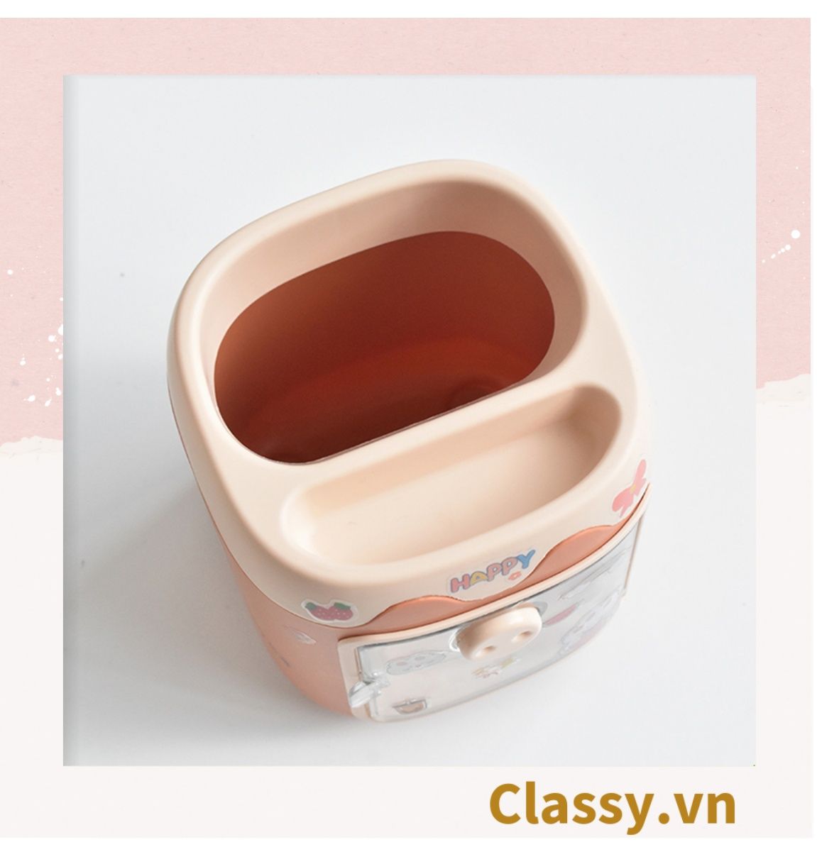 Hộp đựng bút để bàn, kệ đựng đồ trang điểm, phụ kiện, decor bàn làm việc PK1335