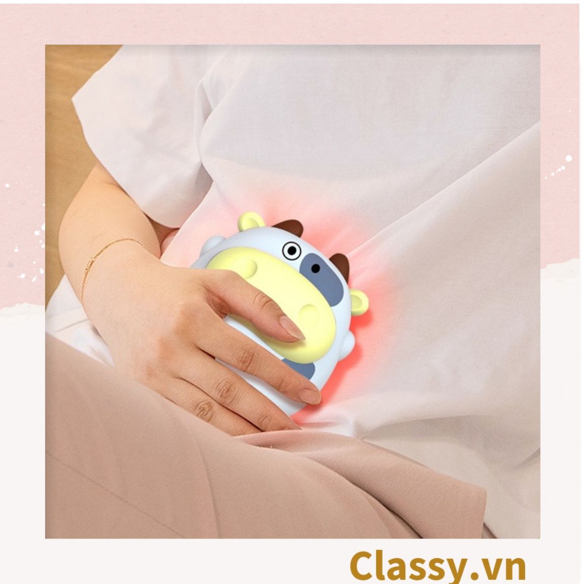 Đèn ngủ, máy sưởi ấm mini giúp chườm nóng giảm đau bụng, giữ ấm chân tay PK1356 