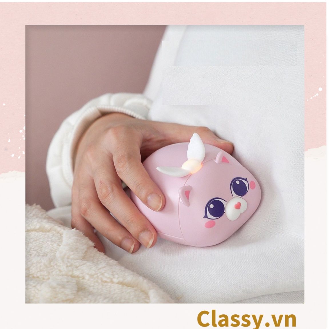 Máy sưởi ấm mini sạc bằng USB giúp chườm nóng giảm đau bụng, giữ ấm chân tay PK1357