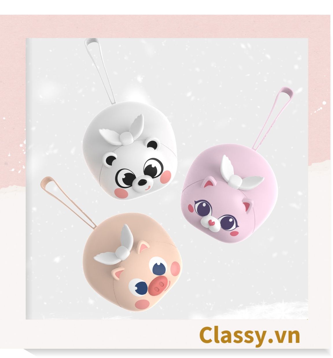 Máy sưởi ấm mini sạc bằng USB giúp chườm nóng giảm đau bụng, giữ ấm chân tay PK1357