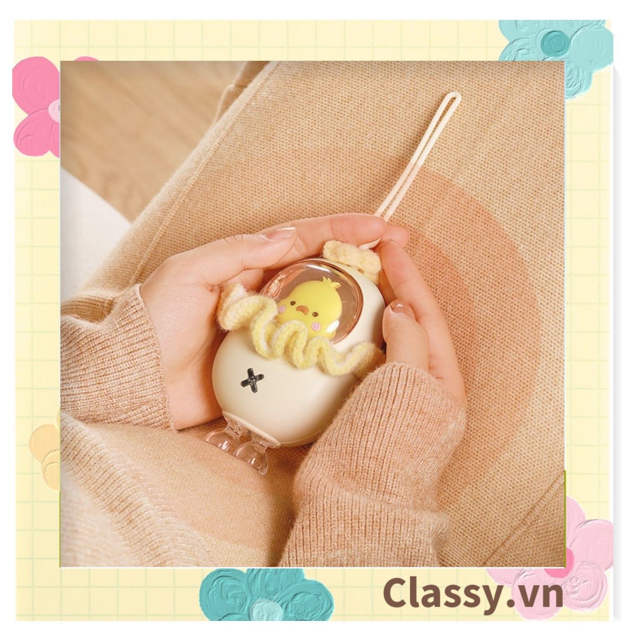 Máy sưởi ấm tay mini Classy hình chú gà con sạc bằng USB PK1363