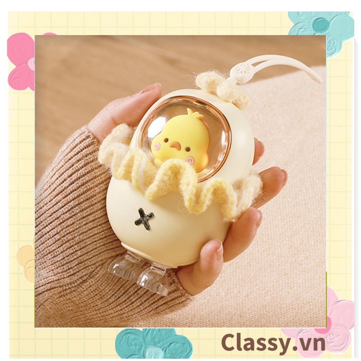 Máy sưởi ấm tay mini Classy hình chú gà con sạc bằng USB PK1363