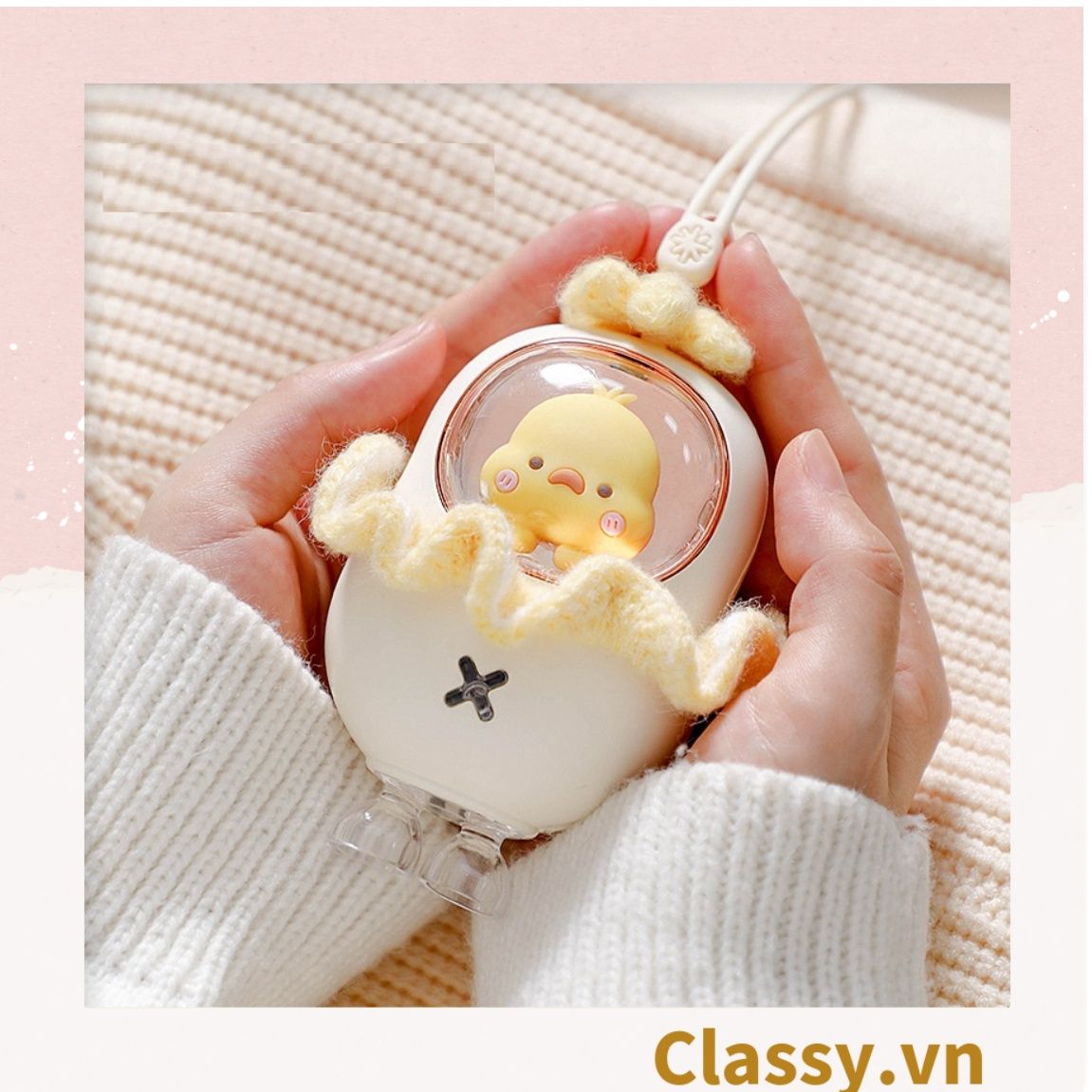 Máy sưởi ấm tay mini Classy hình chú gà con sạc bằng USB PK1363