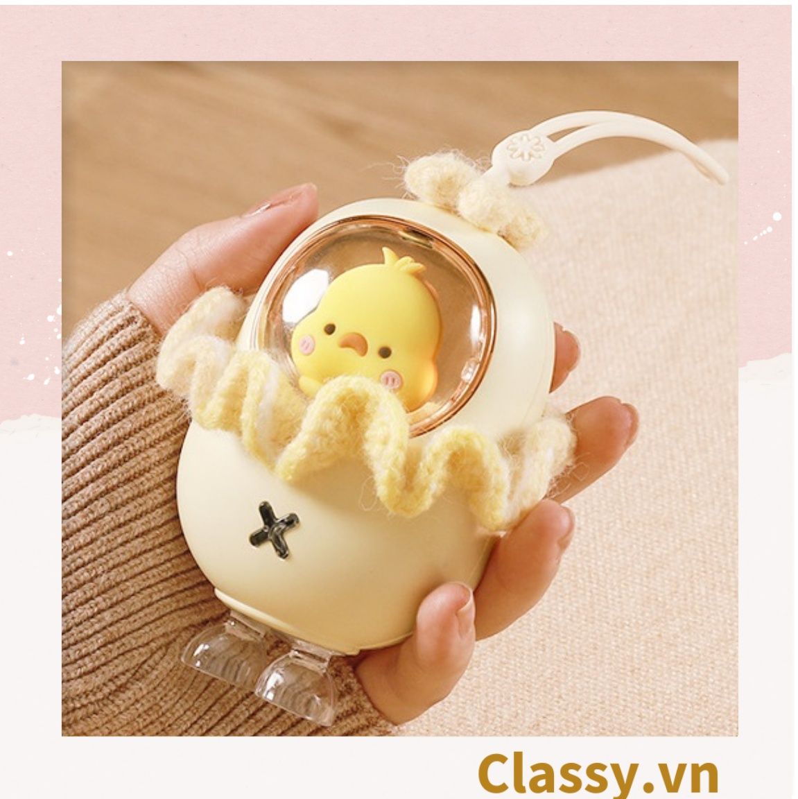 Máy sưởi ấm tay mini Classy hình chú gà con sạc bằng USB PK1363