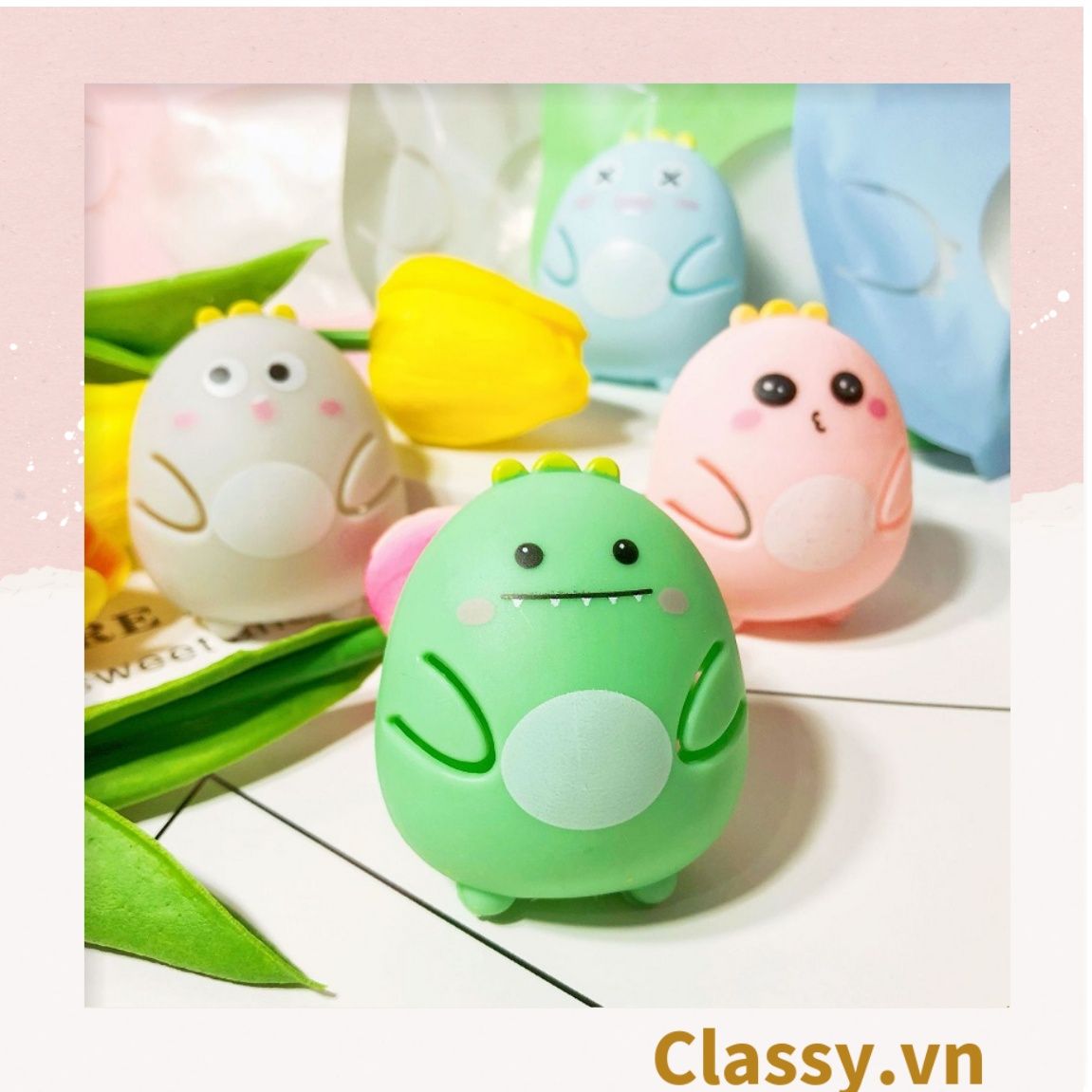 Mô hình trứng khủng long chuyên sưởi ấm tay Classy, túi 2 chiếc có thể thay lõi PK1364