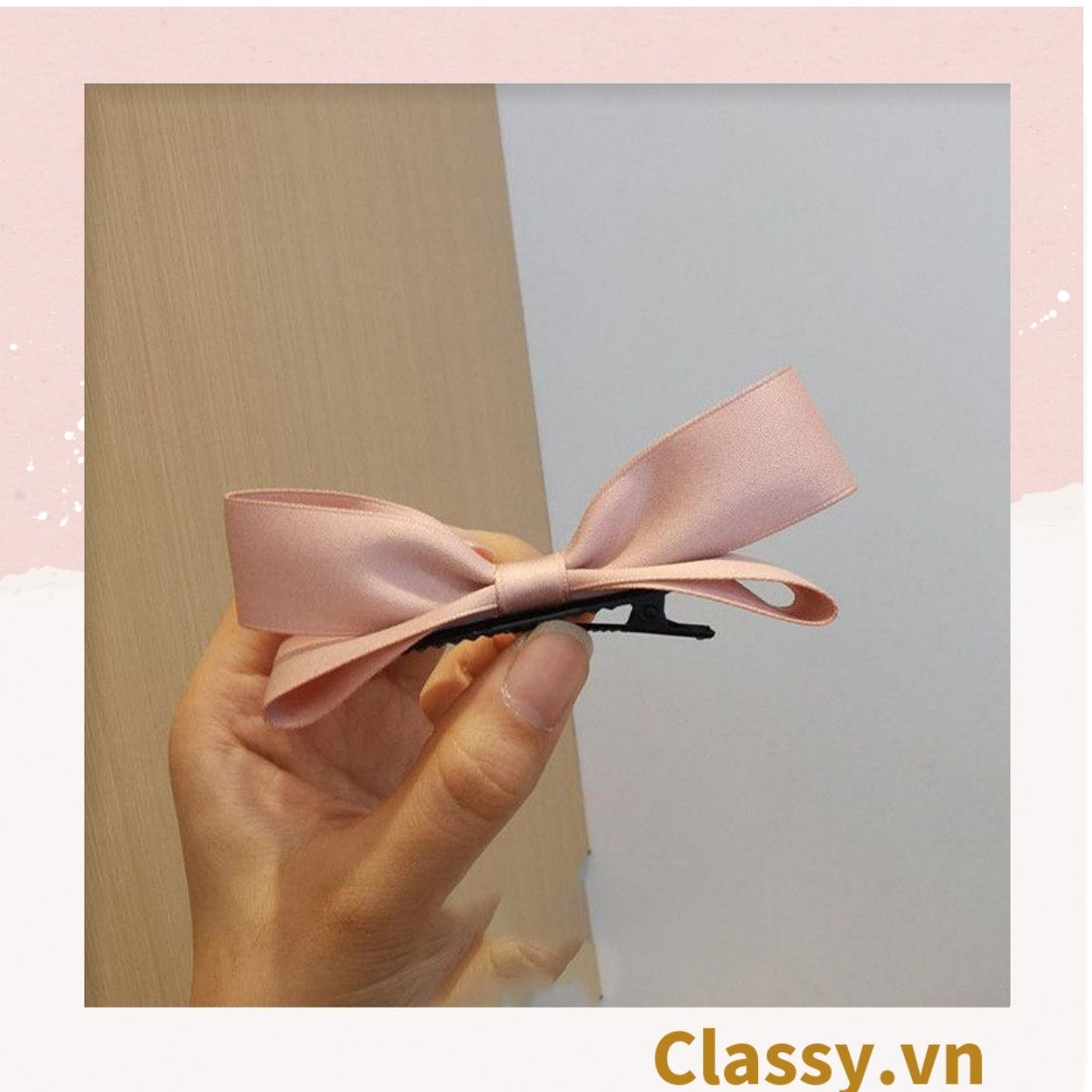 Kẹp tóc Classy hình nơ nữ tính ngọt ngào phong cách hàn quốc dành cho nữ PK1371