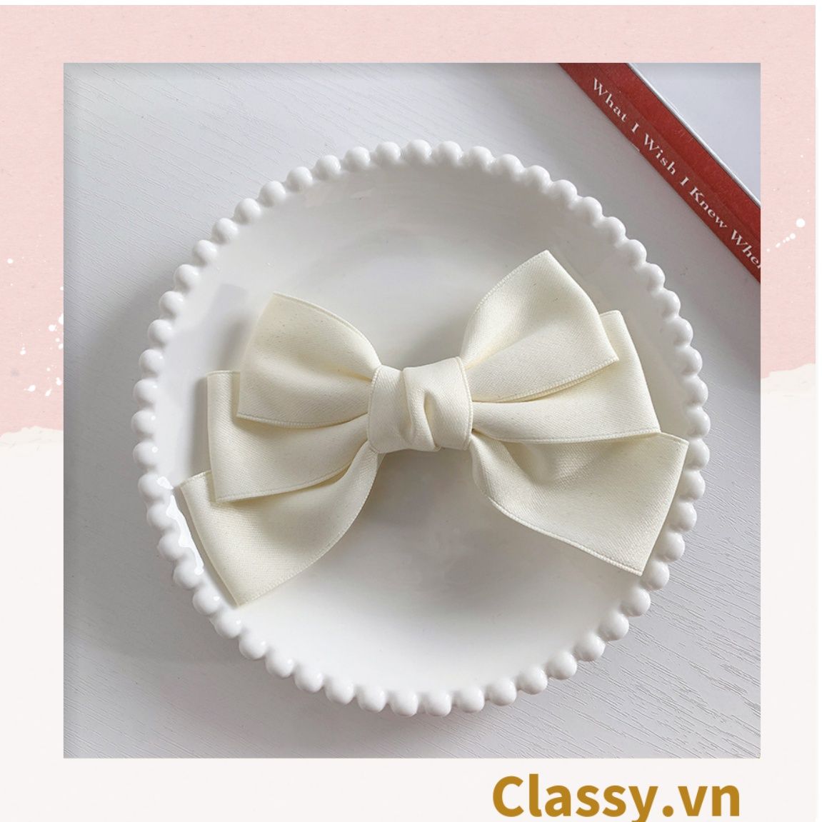 Kẹp tóc Classy hình nơ nữ tính ngọt ngào phong cách hàn quốc dành cho nữ PK1371