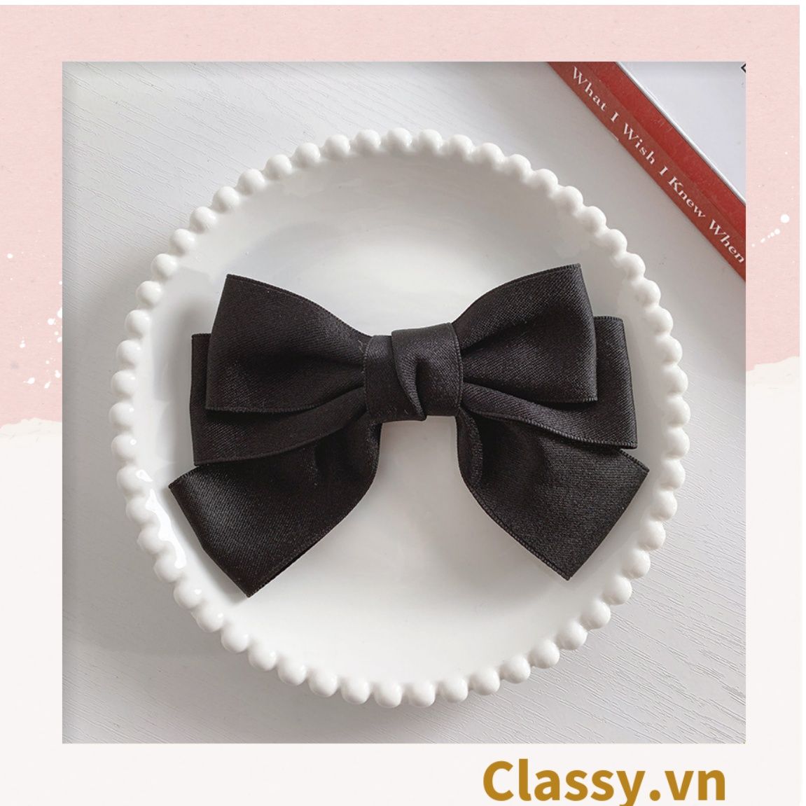 Kẹp tóc Classy hình nơ nữ tính ngọt ngào phong cách hàn quốc dành cho nữ PK1371