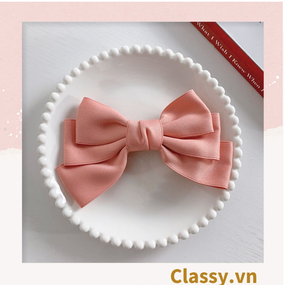 Kẹp tóc Classy hình nơ nữ tính ngọt ngào phong cách hàn quốc dành cho nữ PK1371