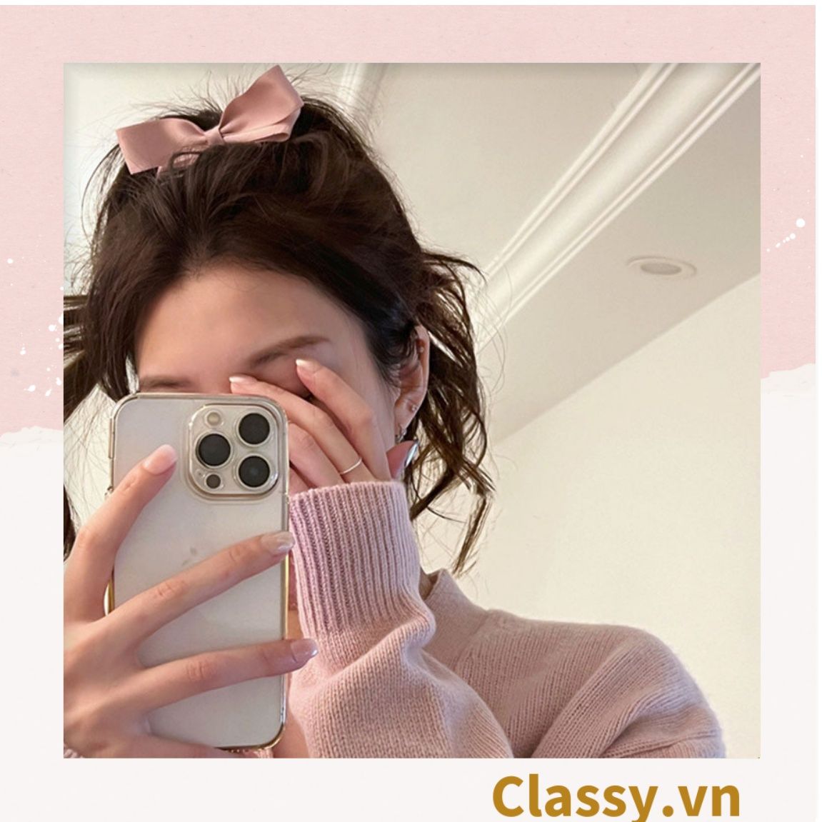 Kẹp tóc Classy hình nơ nữ tính ngọt ngào phong cách hàn quốc dành cho nữ PK1371