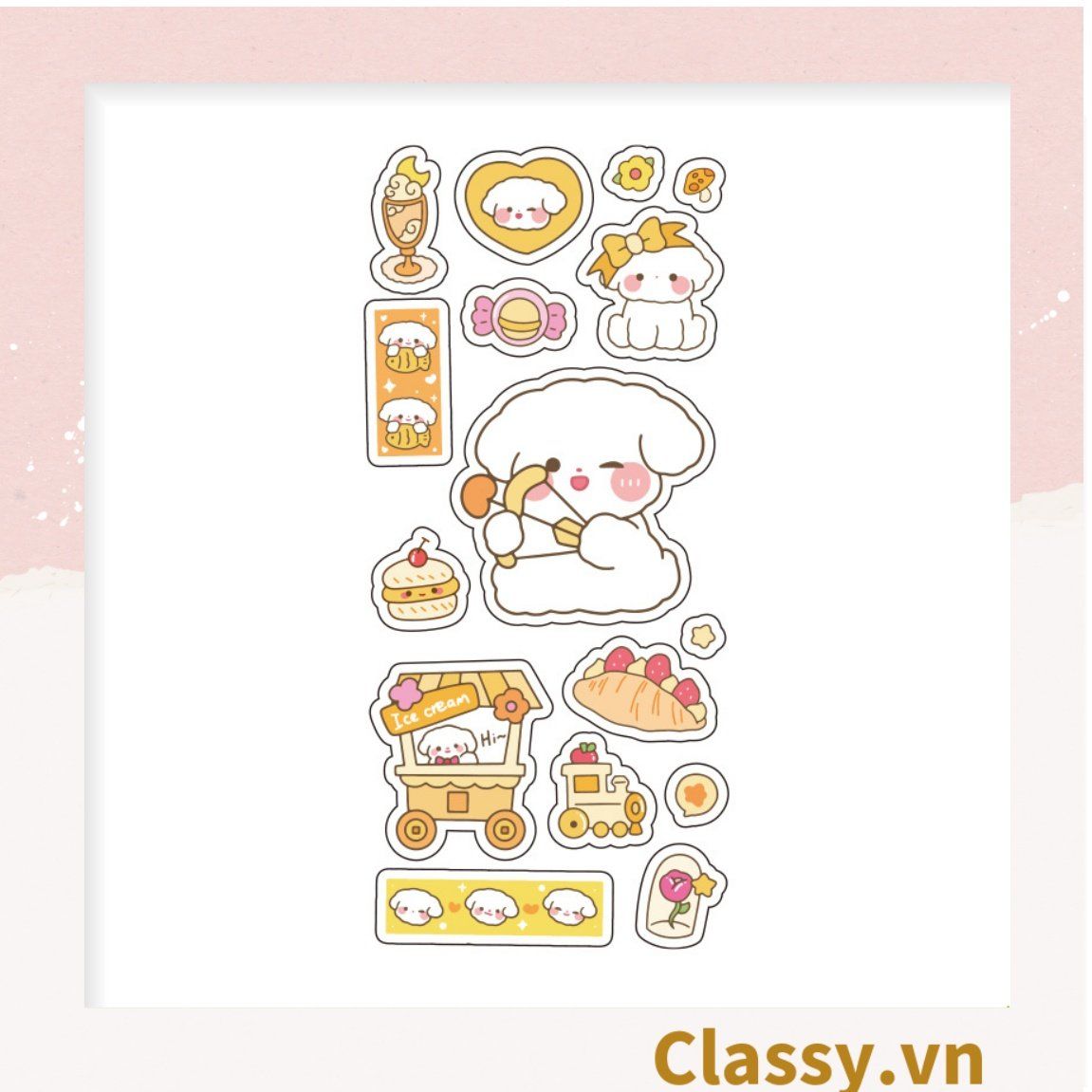  Classy Hình dán, sticker dễ thương, sticker dán laptop, điện thoại, sổ, bình nước nhiều họa tiết PK1380 