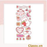  Classy Hình dán, sticker dễ thương, sticker dán laptop, điện thoại, sổ, bình nước nhiều họa tiết PK1380 