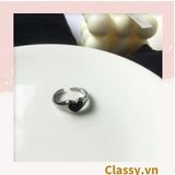  Classy Nhẫn hở kim loại họa tiết trái tim đầy sang trọng PK1394 