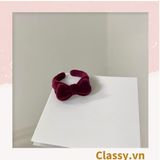  Classy Nhẫn hở bọc vải nhung họa tiết gấu và thỏ độc đáo PK1396 