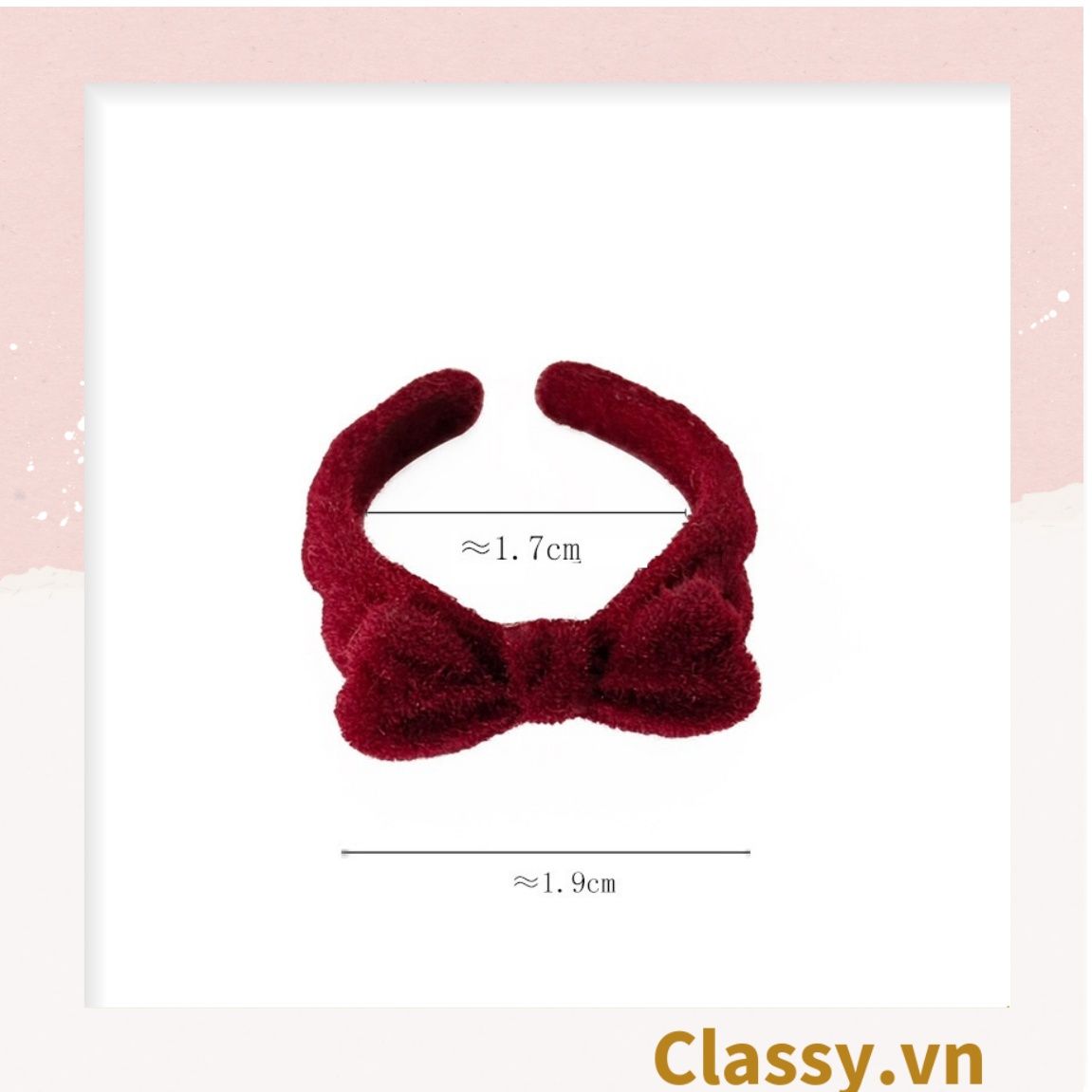 Nhẫn hở bọc vải nhung họa tiết gấu và thỏ độc đáo PK1396
