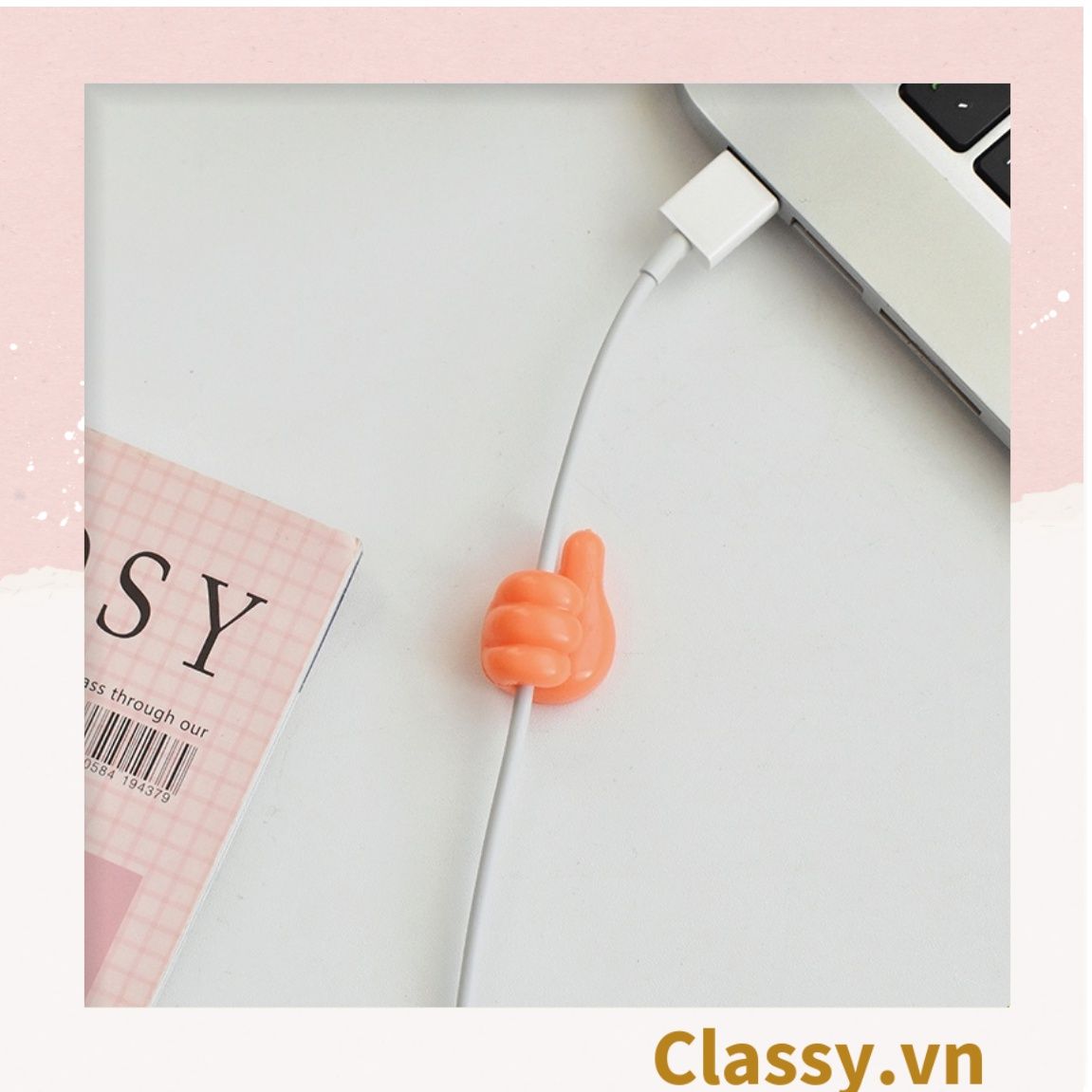 Classy Miếng nhựa cố định dây cáp hình bàn tay chống rối dây cáp PK1397
