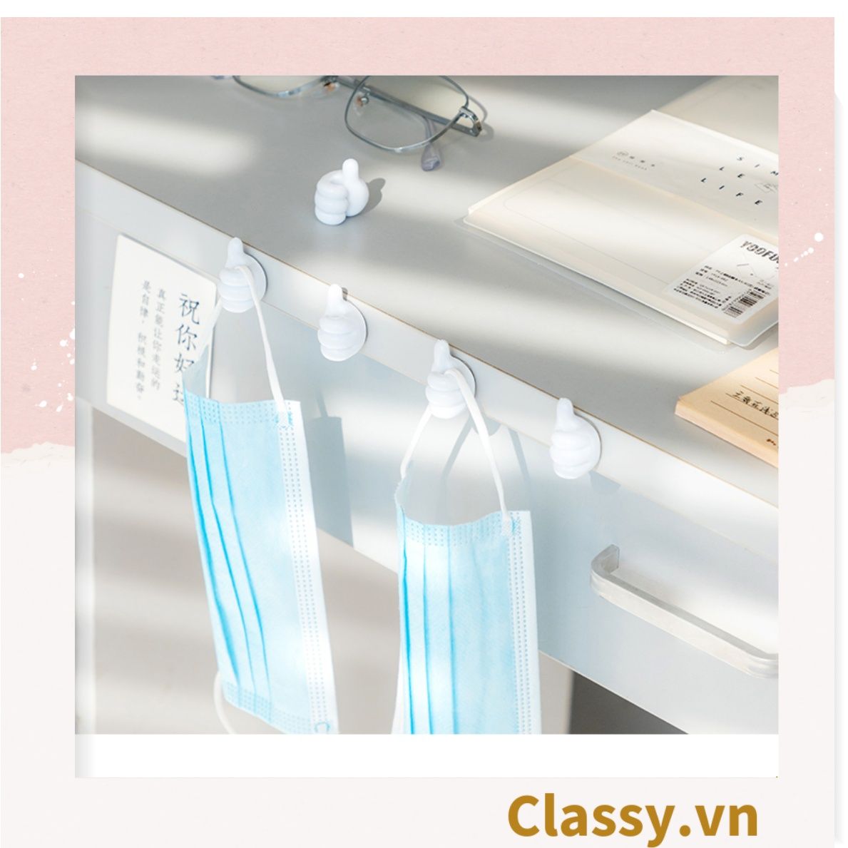 Classy Miếng nhựa cố định dây cáp hình bàn tay chống rối dây cáp PK1397