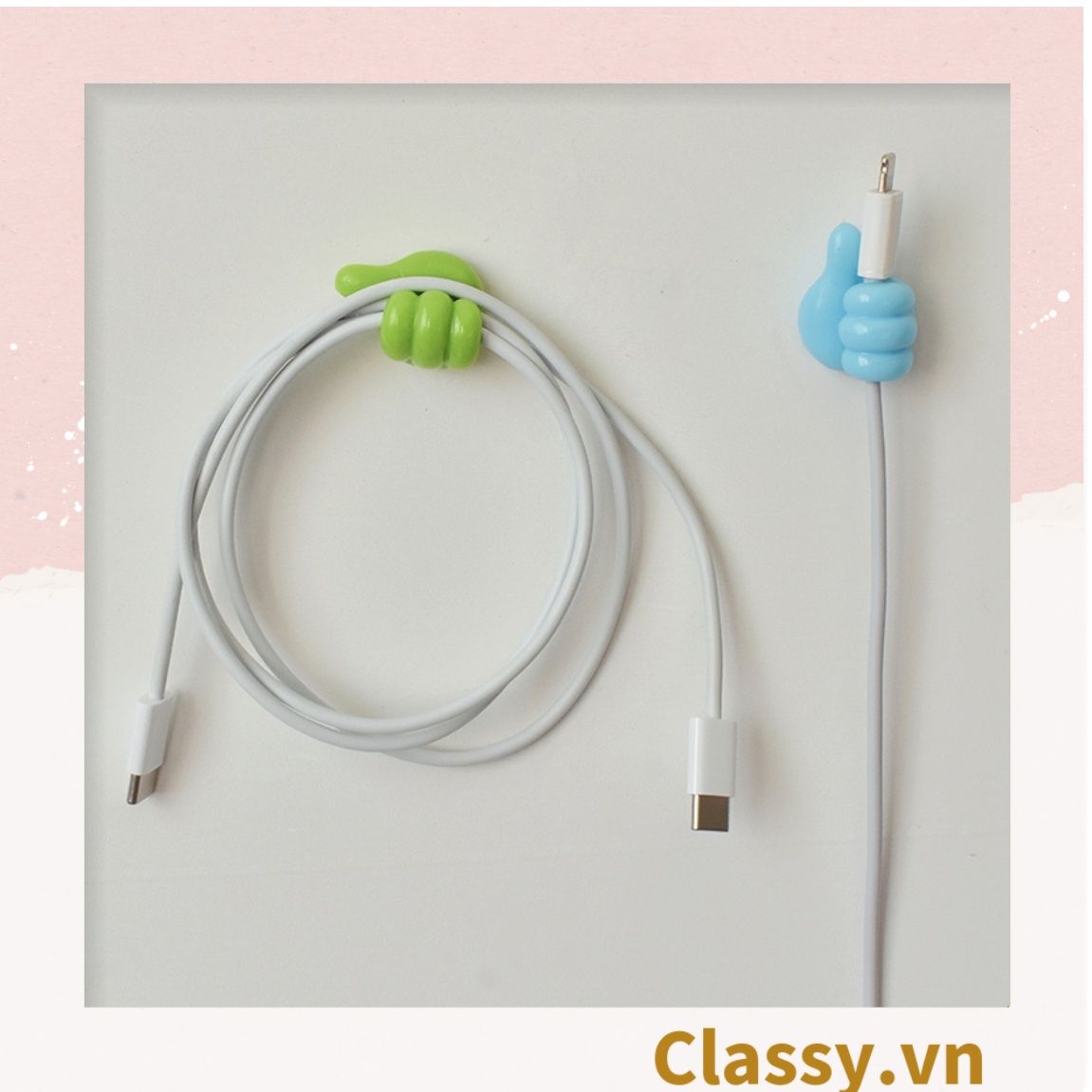 Classy Miếng nhựa cố định dây cáp hình bàn tay chống rối dây cáp PK1397