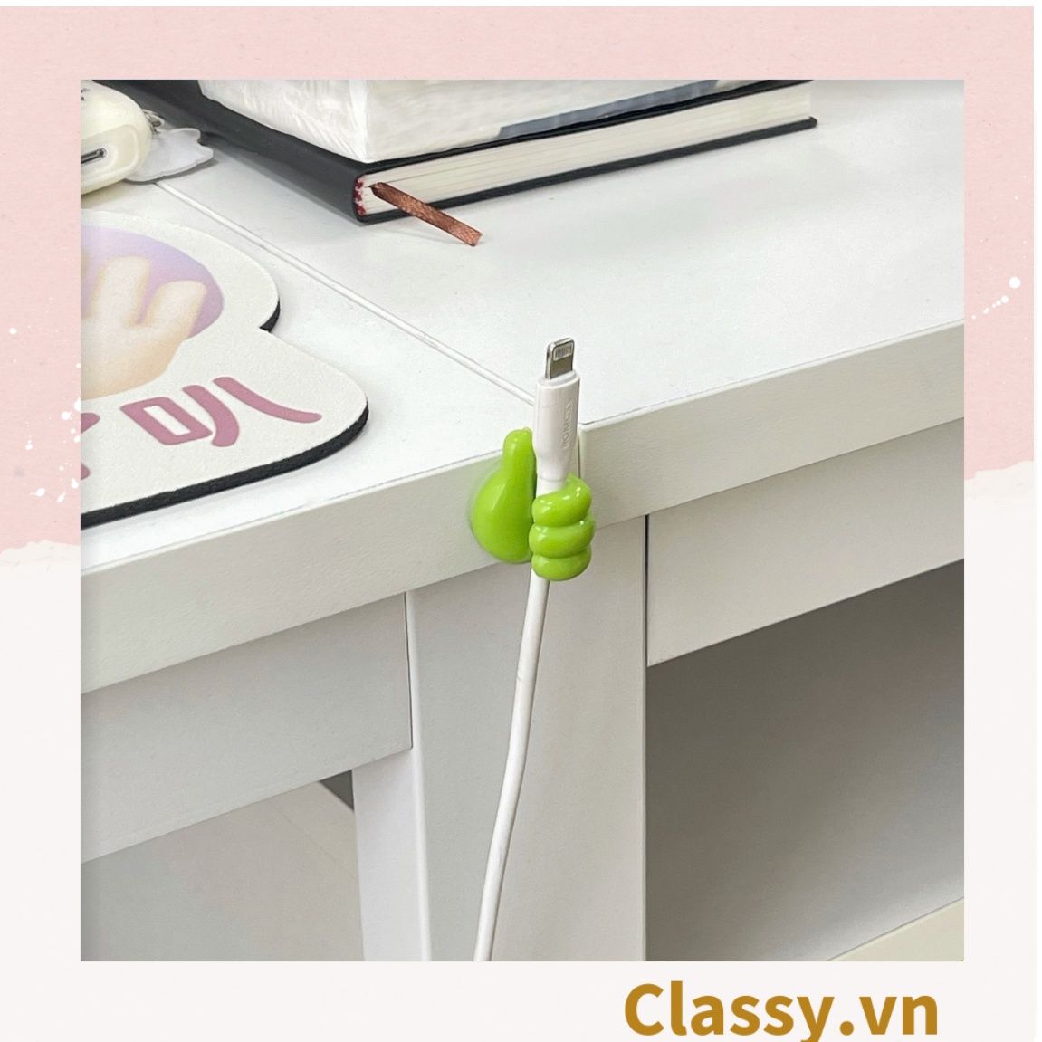  Classy Miếng nhựa cố định dây cáp hình bàn tay chống rối dây cáp PK1397 